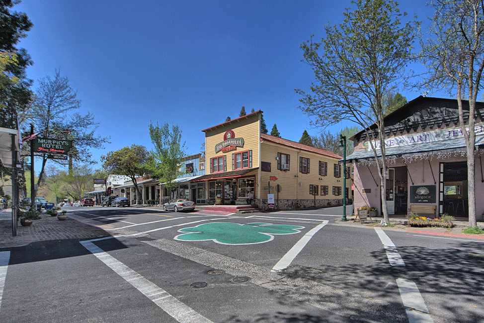 Picture of Downtown Murphys provided as a link to find available homes in Murphys